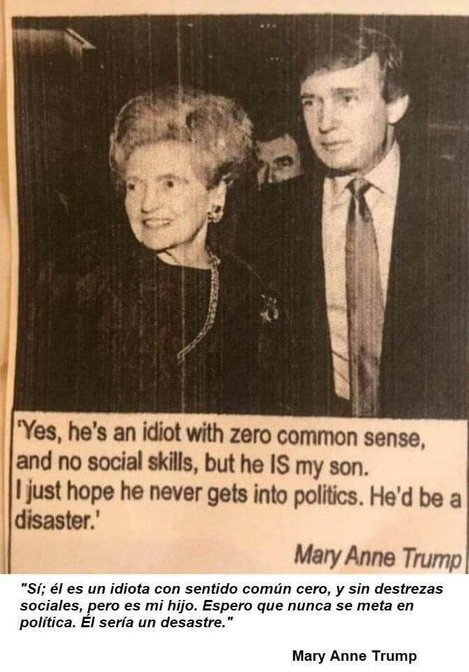 trump el idiota segun declariones de su madre1759899851391